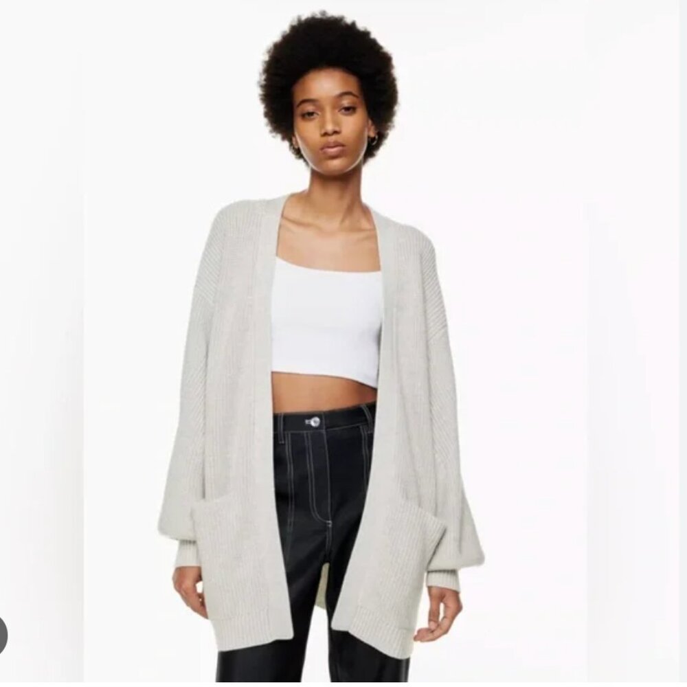 Aritzia Wilfred Free Unwind Cardigan - Heather Birch